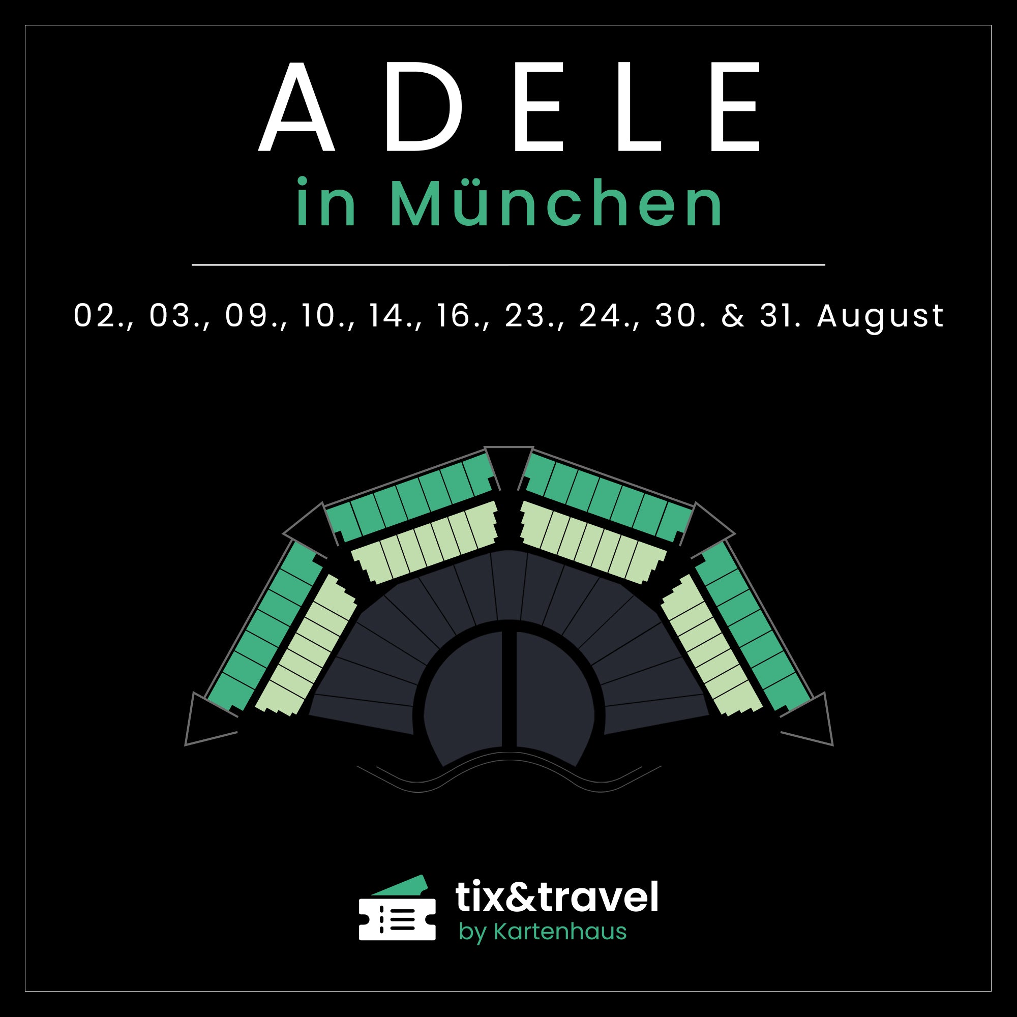 Adele München 2024 Tix & Travel by Kartenhaus